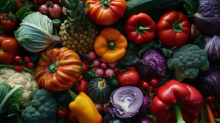 Various colourful vegetables